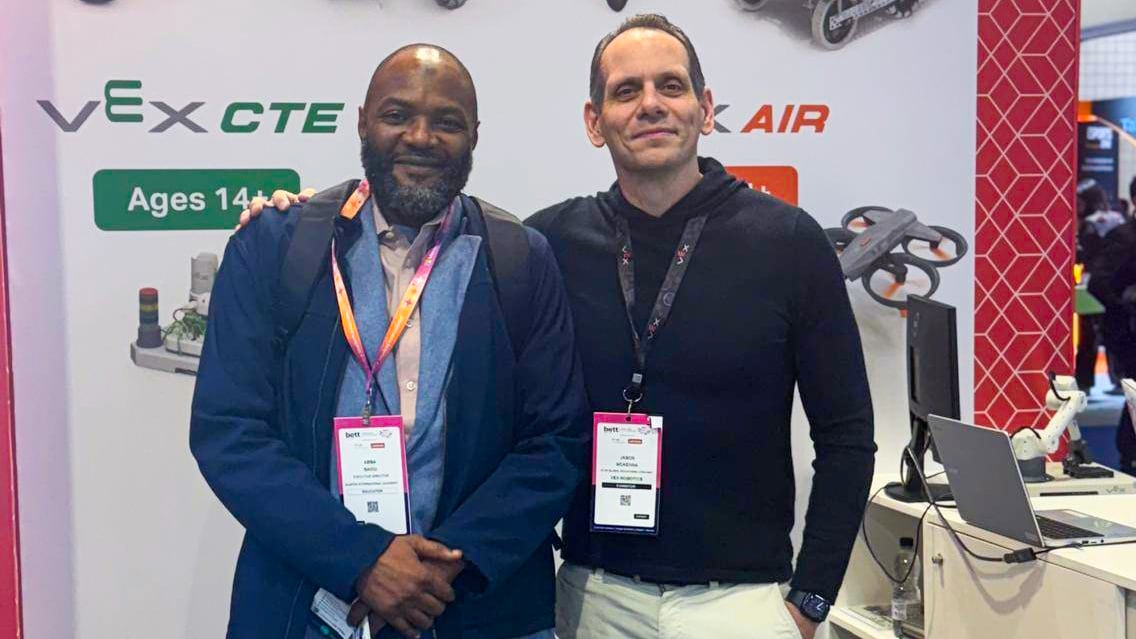 Jason McKenna is pictured with Abbu Saidu.